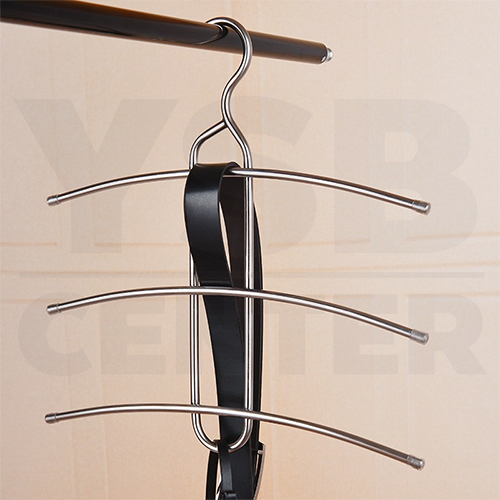 CASSA ชุด SET 2ชิ้น ไม้แขวนเสื้อแสตนเลส 3 in 1 ทรงก้างปลา รุ่น CB0030-HC0014-38X38-02