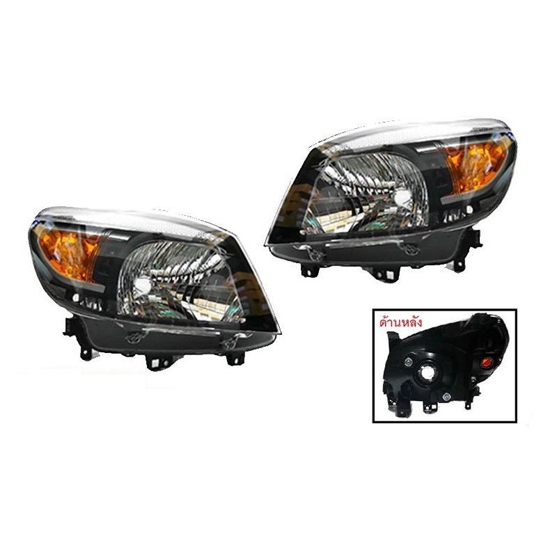 ไฟหน้า FORD EVEREST(ฟอร์ด เอเวอเรสต์) โฉมที่3 ปี2009-2011 ลายรุ่น Ranger โคมดำ -กรุณาเลือกข้าง-