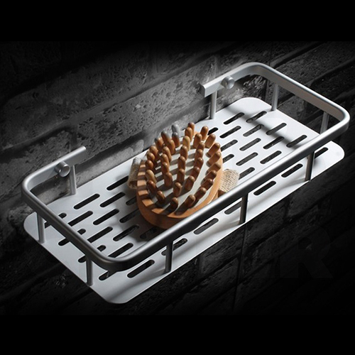 ชั้นวางของอเนกประสงค์ในห้องน้ำ 1 ชั้น ติดผนัง อลูมิเนียม รุ่นC1L061-ALM-8024