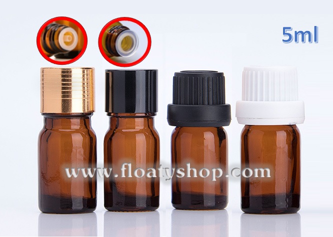 5ml ขวดแก้วสีชาใส