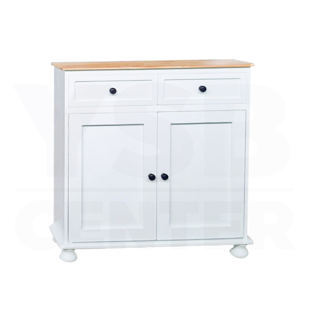 ชั้นวางของ ตู้ใส่ของ ชั้นวางสไตล์มินิมอล (ไม่ต้องประกอบ) 2 ชั้น 2 ลิ้นชัก PT039-30X80X90-DW