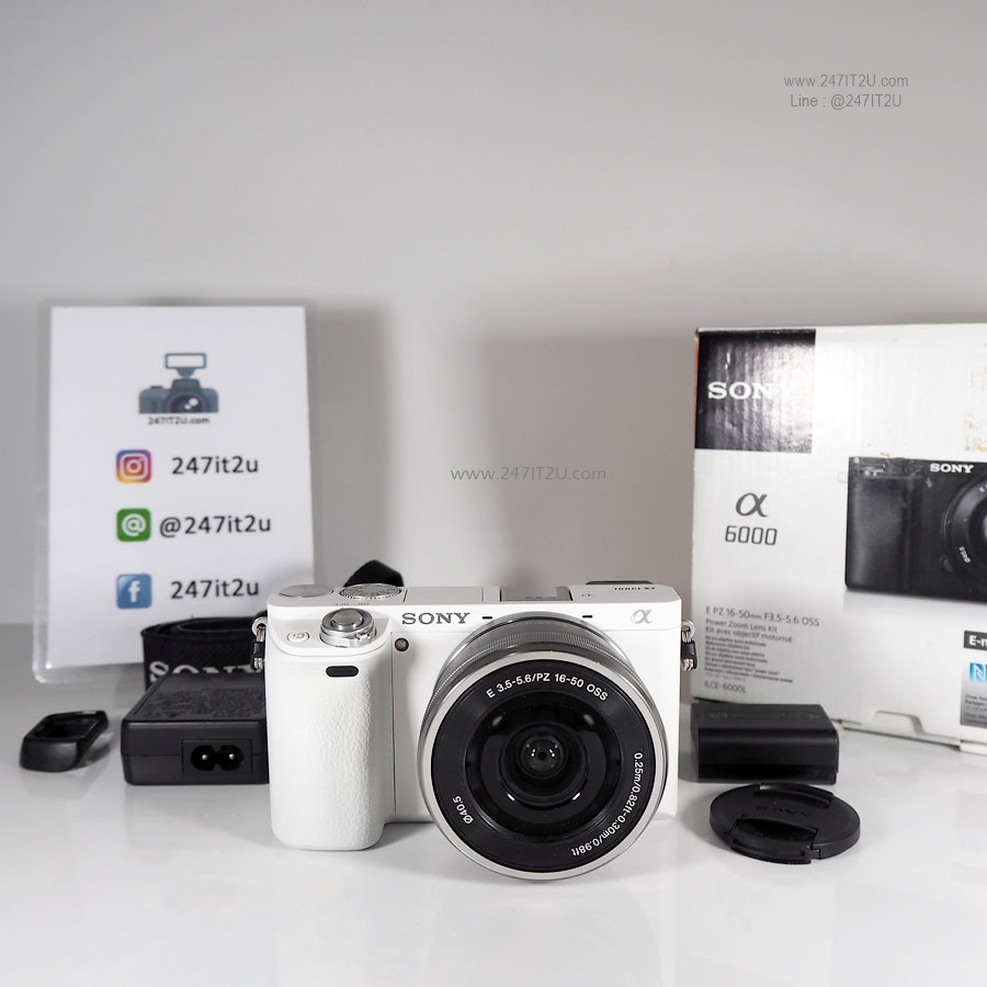 Sony A6000+เลนส์ 16-50mm F3.5-5.6 OSS สีขาว