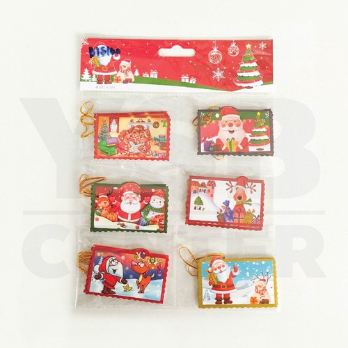 การ์ดอวยพร สคส วันคริสต์มาส ลายน่ารัก 1แพค 12 ชิ้น