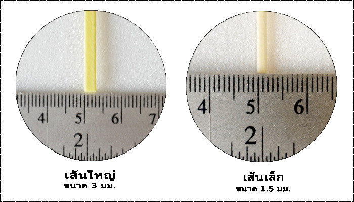 ชนาดของเส้นข้าวซอย