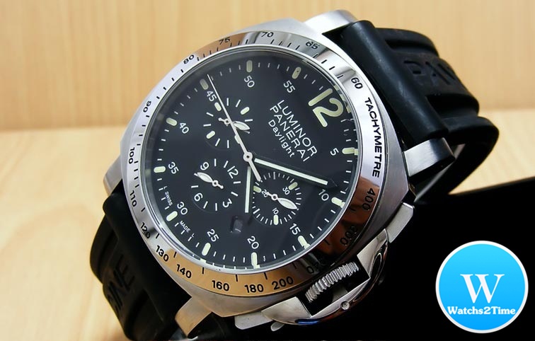 นาฬิกา PANERAI Luminor Chrono Daylight 44 mm.สายซิลิโคนแท้