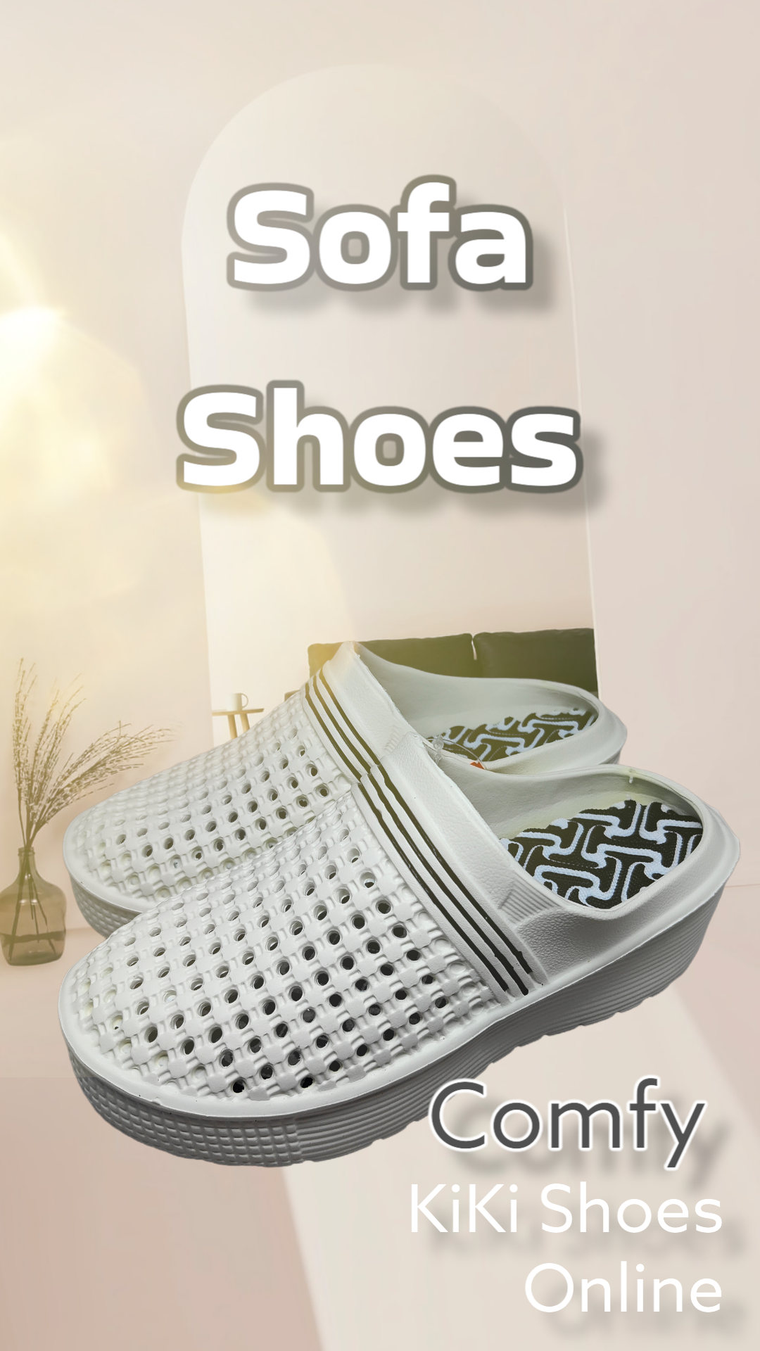 KiKi Shoes - รองเท้าแตะผู้หญิง สวมปิดหัว ยาง EVA พื้นสูง 2 นิ้ว รองเท้าสไตล์ลำลอง รองเท้าพยาบาล นุ่มมาก รองเท้าสลิปออนเพื่อสุขภาพ