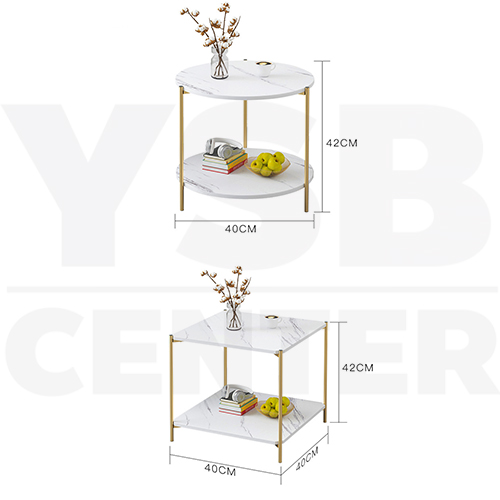 โต๊ะกลม โต๊ะกลาง โต๊ะอเนกประสงค์ ลายหินอ่อน ขนาด 40 X 40 x 42 CM.