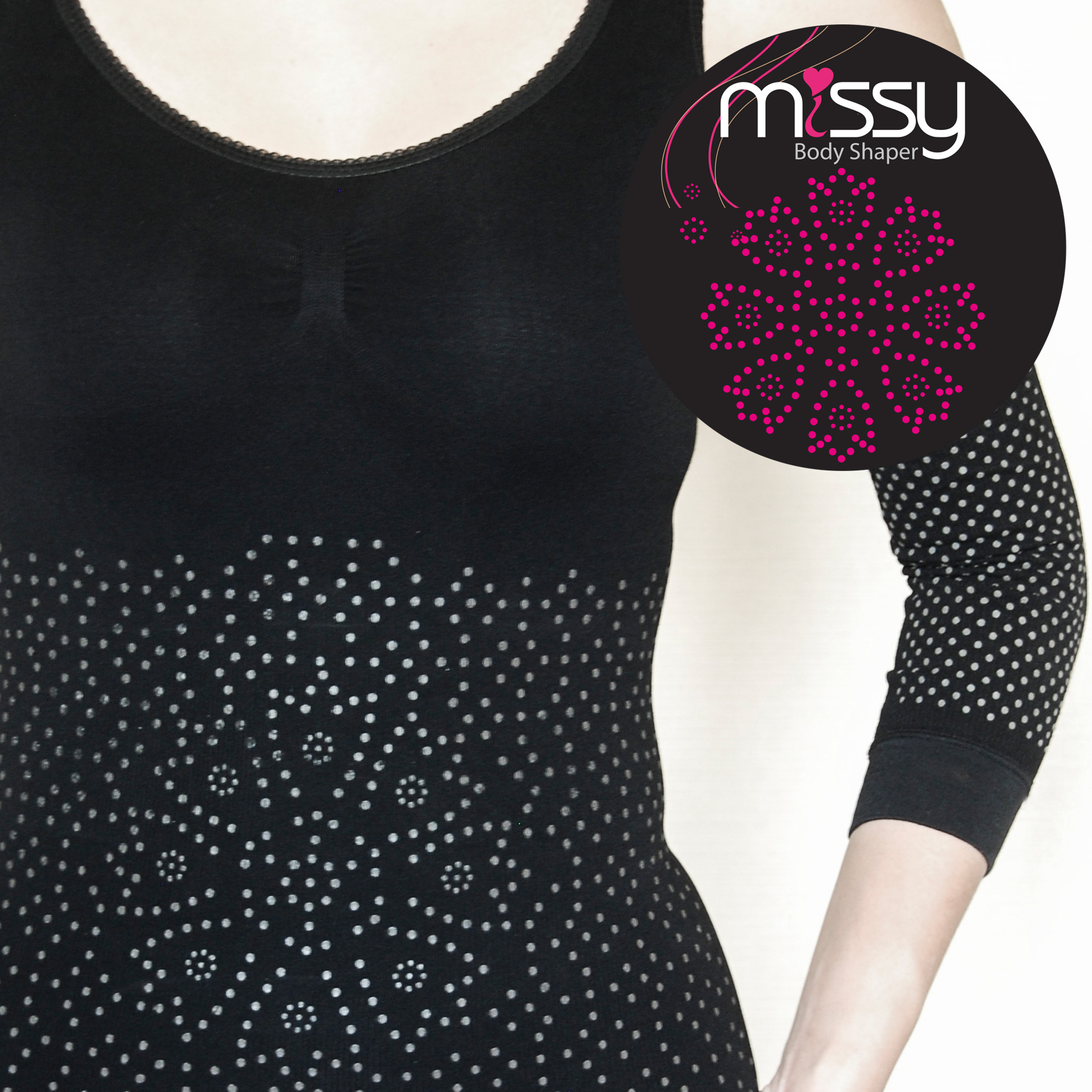 เม็ดดอท อินฟราเรด ชุดกระชับสัดส่วน 5 ชิ้น (Missy Body Shaper)