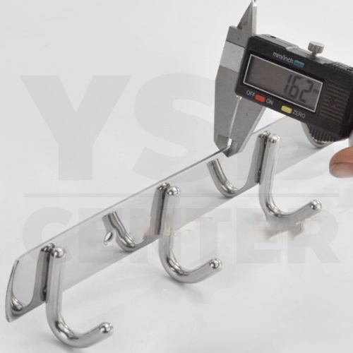 ราวตะขอแขวน ตะขออเนกประสงค์ สแตนเลส 304 พร้อมแผ่นน็อต แบบไม่ต้องเจาะผนัง 2in1