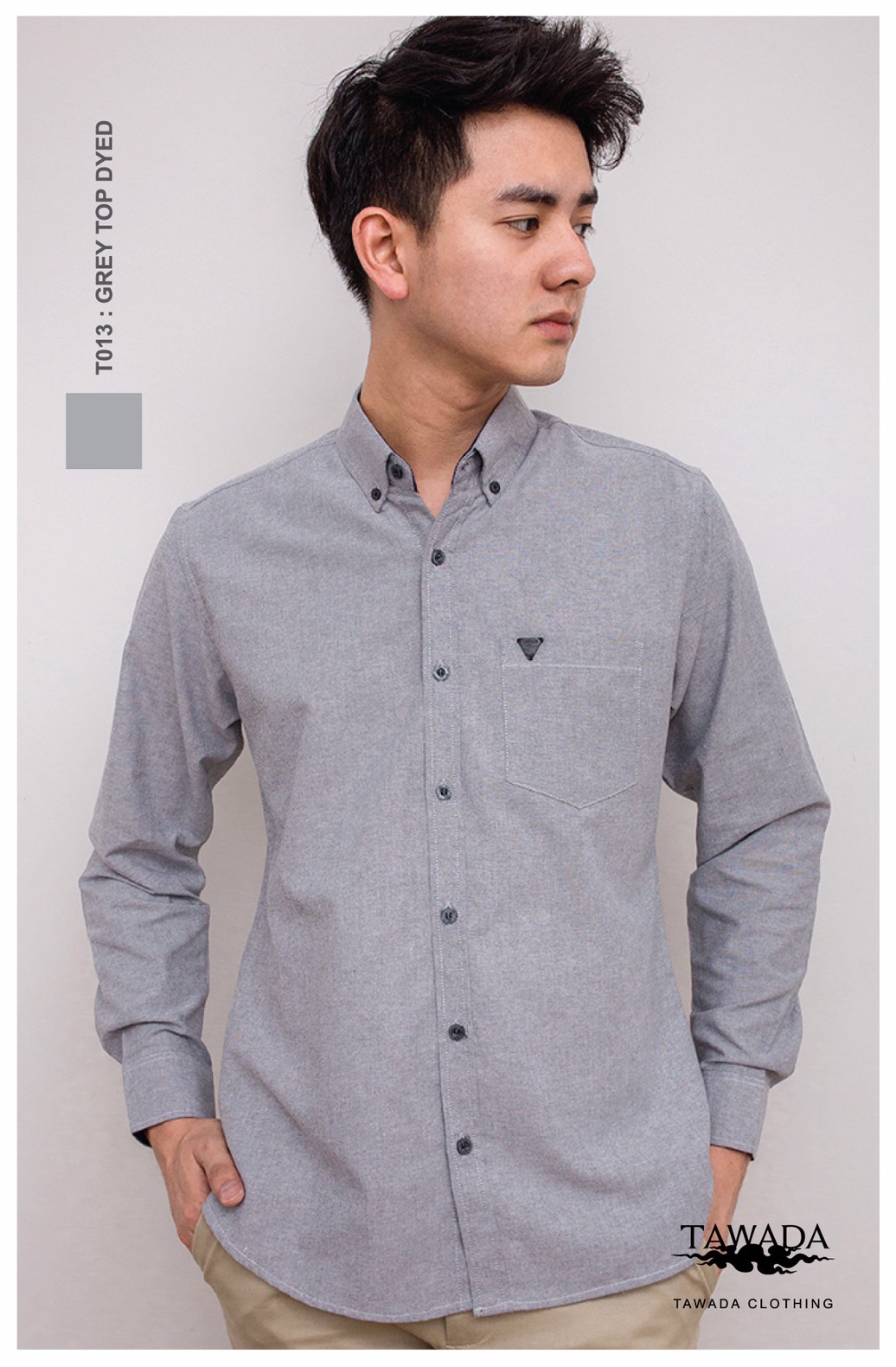T013 สีเทาท๊อปดราย STANDARD SLIM-FIT