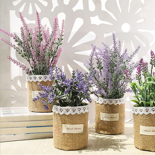 CASSA ต้นไม้ปลอม แจกันดอกลาเวนเดอร์ ต้นไม้ประดิษฐ์ แต่งบ้านคลาสสิค