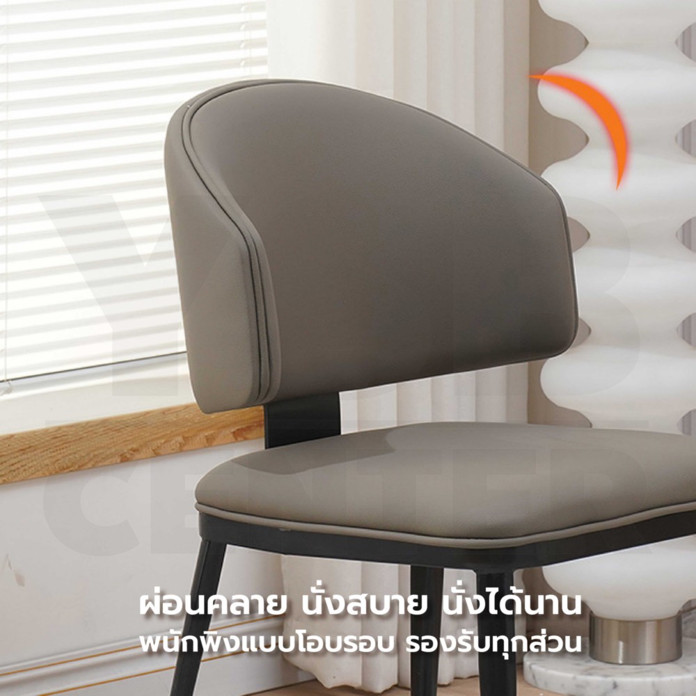 เก้าอี้ เบาะหนัง PU โครงสร้างเหล็กชุบสี YL0486 - YL0488
