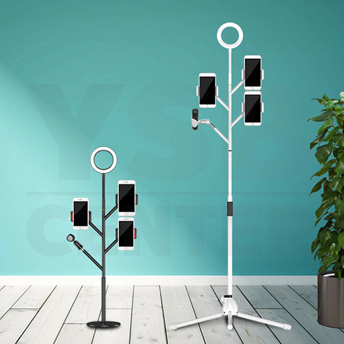 Set ขาตั้งกล้อง ชุดไลฟ์สด 3in1 ผ่าน SmartPhone พร้อมไฟ LED Selfie Ring Light ปรับความสว่างได้ 3 ระดับ รุ่น J172-SSKY-T192CM-B