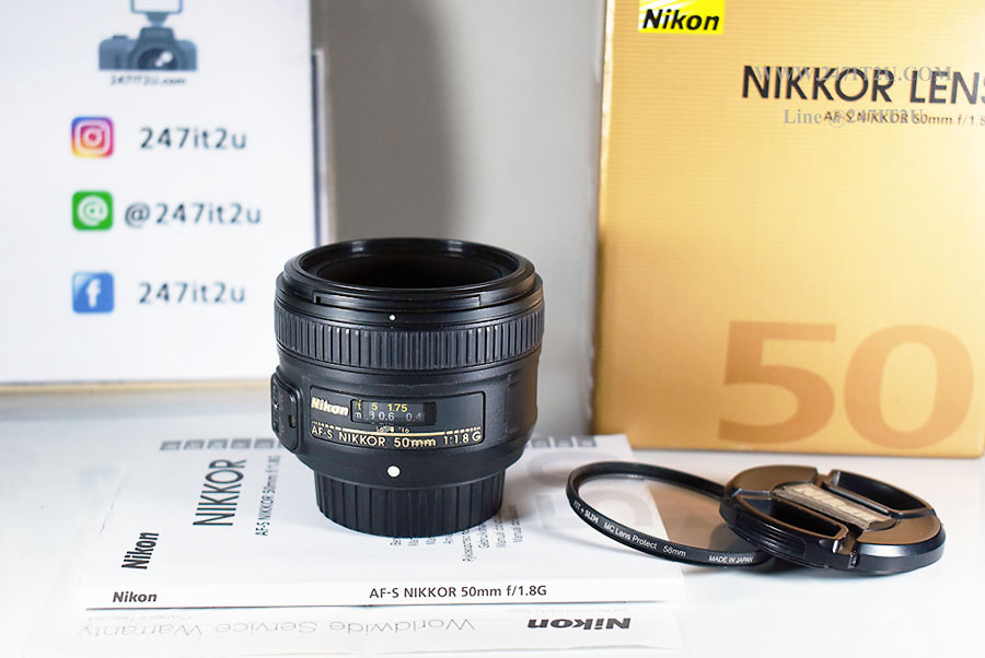 เลนส์ Nikon 50mm f1.8 G เครื่องศูนย์