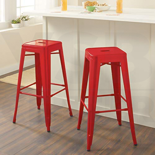 เก้าอี้บาร์ เก้าอี้ทรงสูง เก้าอี้บาร์สตูล เก้าอี้เคาร์เตอร์ เก้าอี้เหล็กชุบสีอย่างดี