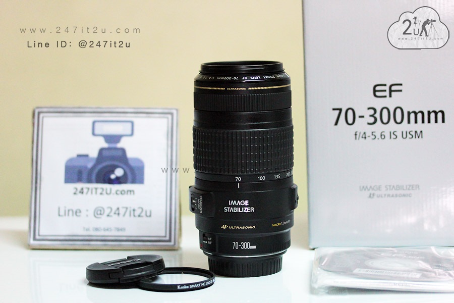 เลนส์ Canon 70-300mm f4-5.6 is USM สภาพดีใช้งานปกติ