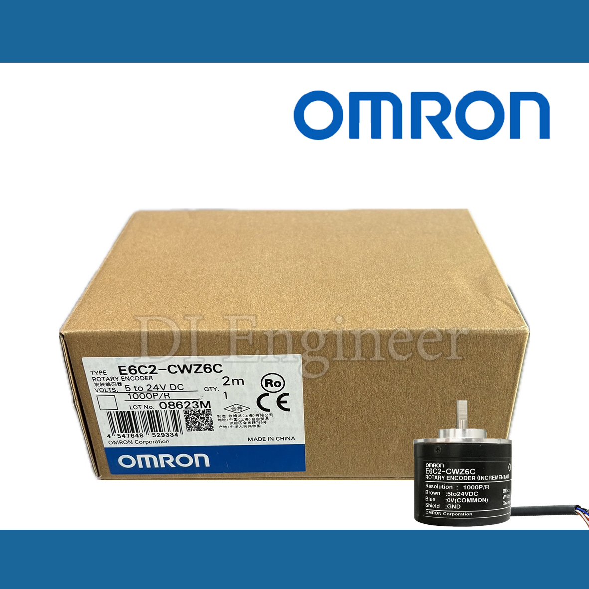 OMRON Rotary Encoder E6C2-CWZ6C 1000P/R 5-24VDC