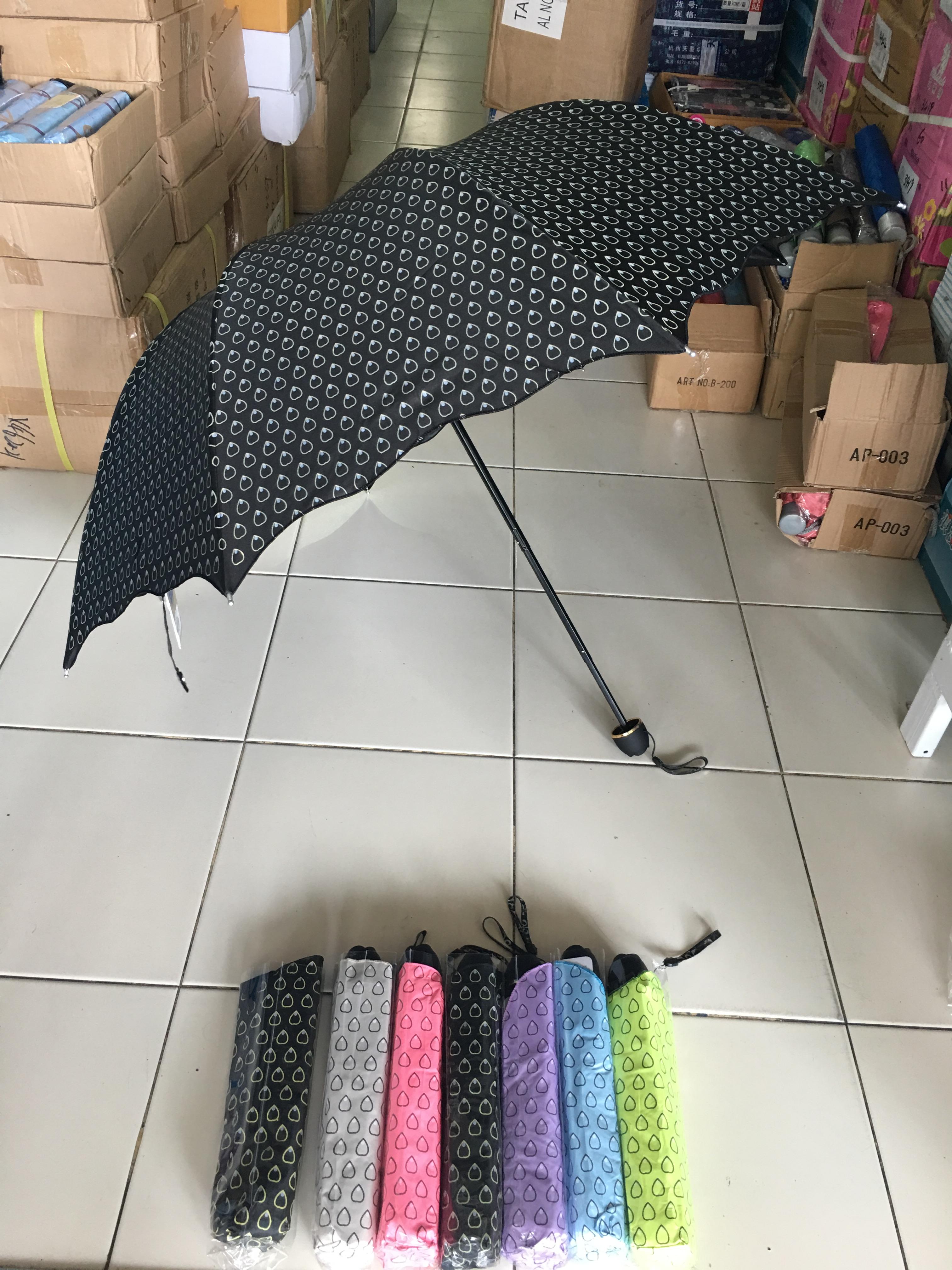 ร่มโค้งแฟชั่นยูวีดำ รหัส4302DA