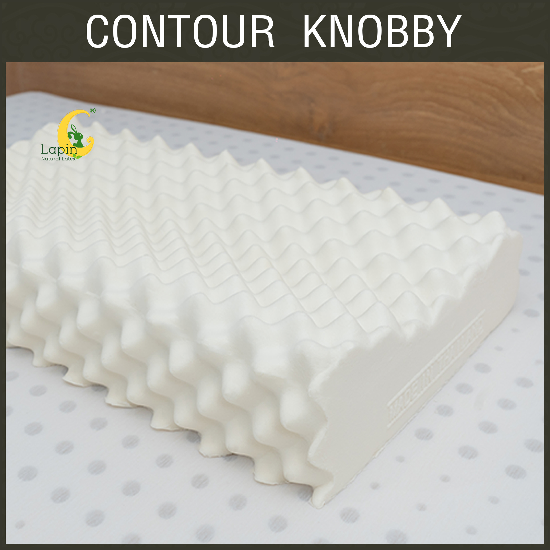 หมอนยางพาราแท้ 100% (LAPIN) รุ่น คอนทัวร์ น็อบบี้ (CK) (สินค้าขายดี)
