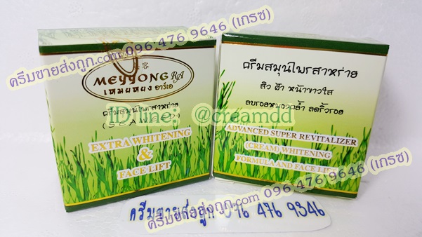 ครีมเหมยหยง สาหร่าย ตลับเขียวเดี่ยว ของแท้ ขายถูก ครีมหน้าขาวยอดนิยม ขายดีที่สุด เหมยหยงมีอย.