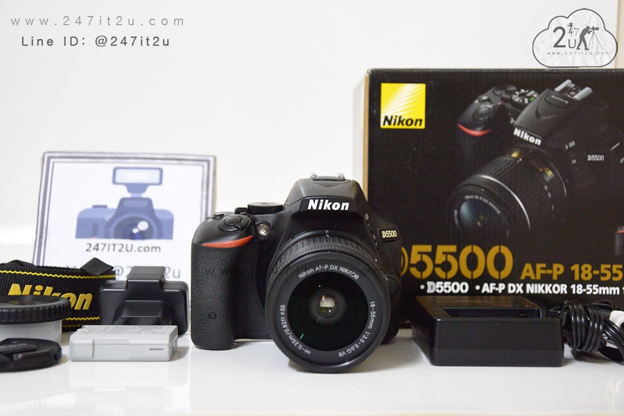 Nikon D5500 +เลนส์ 18-55 mm f3.5-5.6G อุปกรณ์ยกกล่อง