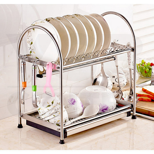 ที่คว่ำจานสแตนเลส304 แบบ 2 ชั้น กว้าง 55 cm. ลึก 27 cm. สูง 45 cm. รุ่น C1L005-SUS304-255
