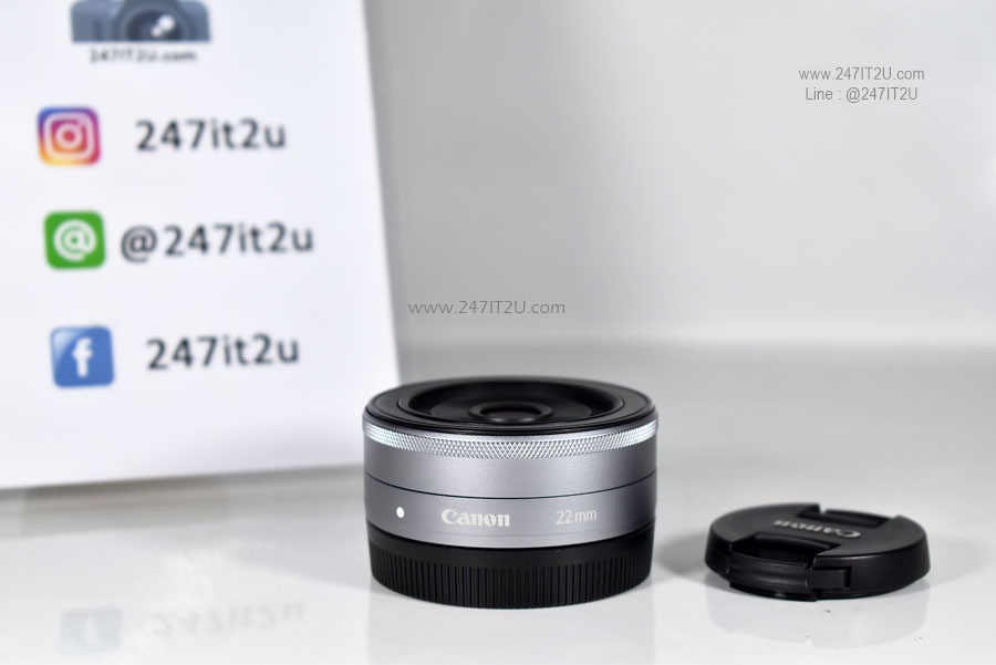 เลนส์ Canon EF-M 22 mm f2 STM สี silver