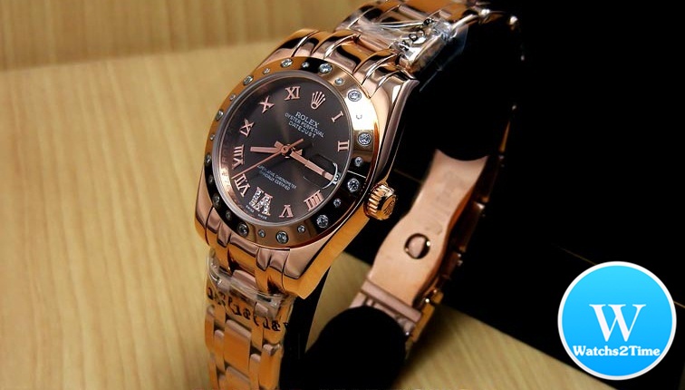 นาฬิกา Rolex Lady-Datejust Pearlmaster 31 mm. Everose gold and diamond