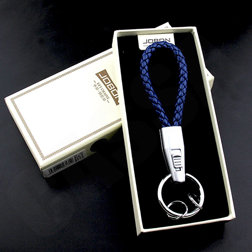 JOBON พวงกุญแจ เกรดพรีเมี่ยม หนังแท้ ถักด้วยมือ พร้อมปุ่มปลดล็อคอัจริยะ