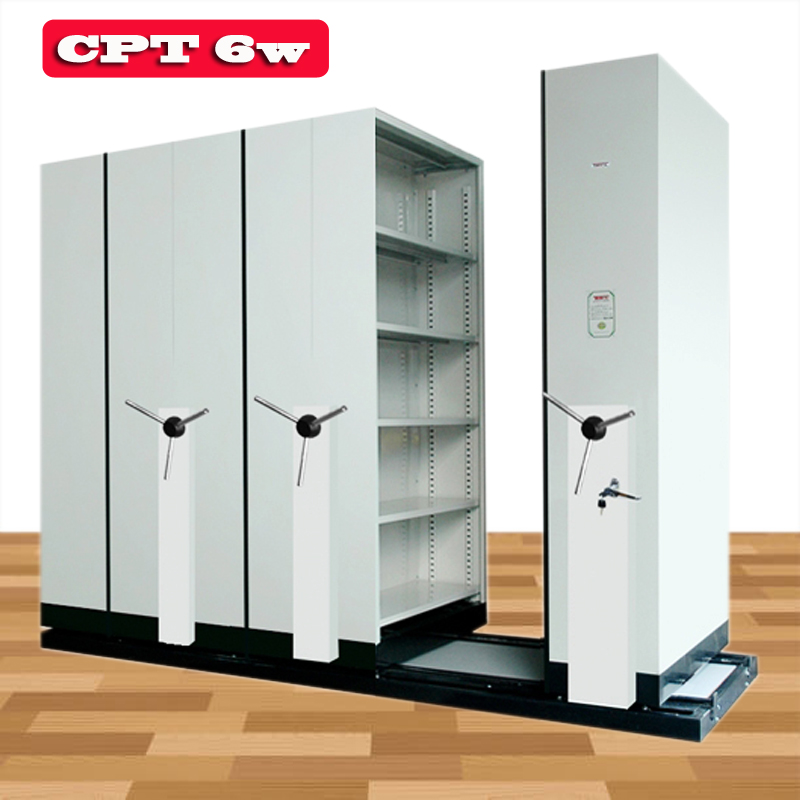 ตู้รางเลื่อน CPT 6W แบบพวงมาลัย 6 ตู้