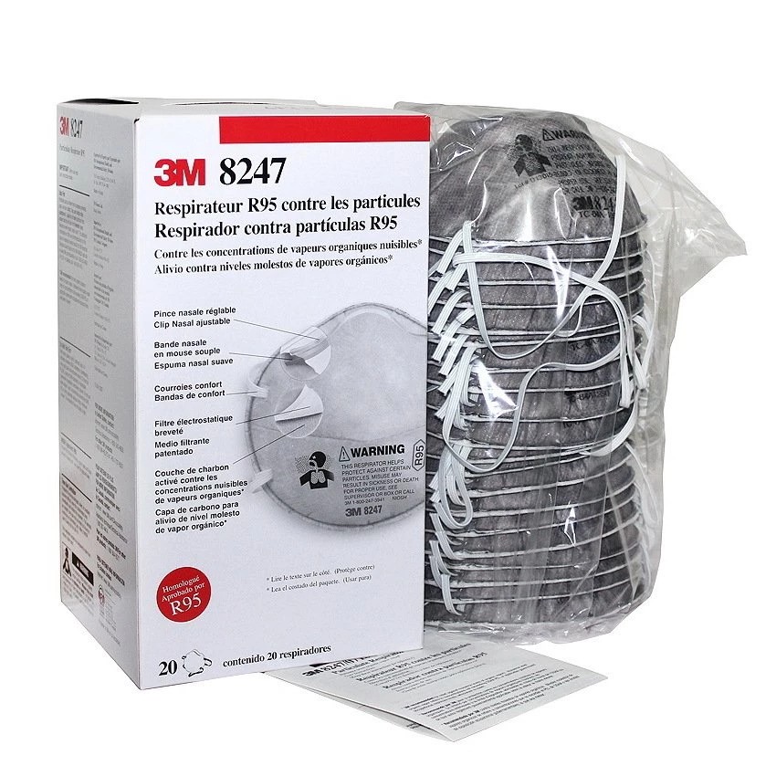 3M R95 หน้ากากกรองอากาศ ป้องกัน PM 2.5 (8247)
