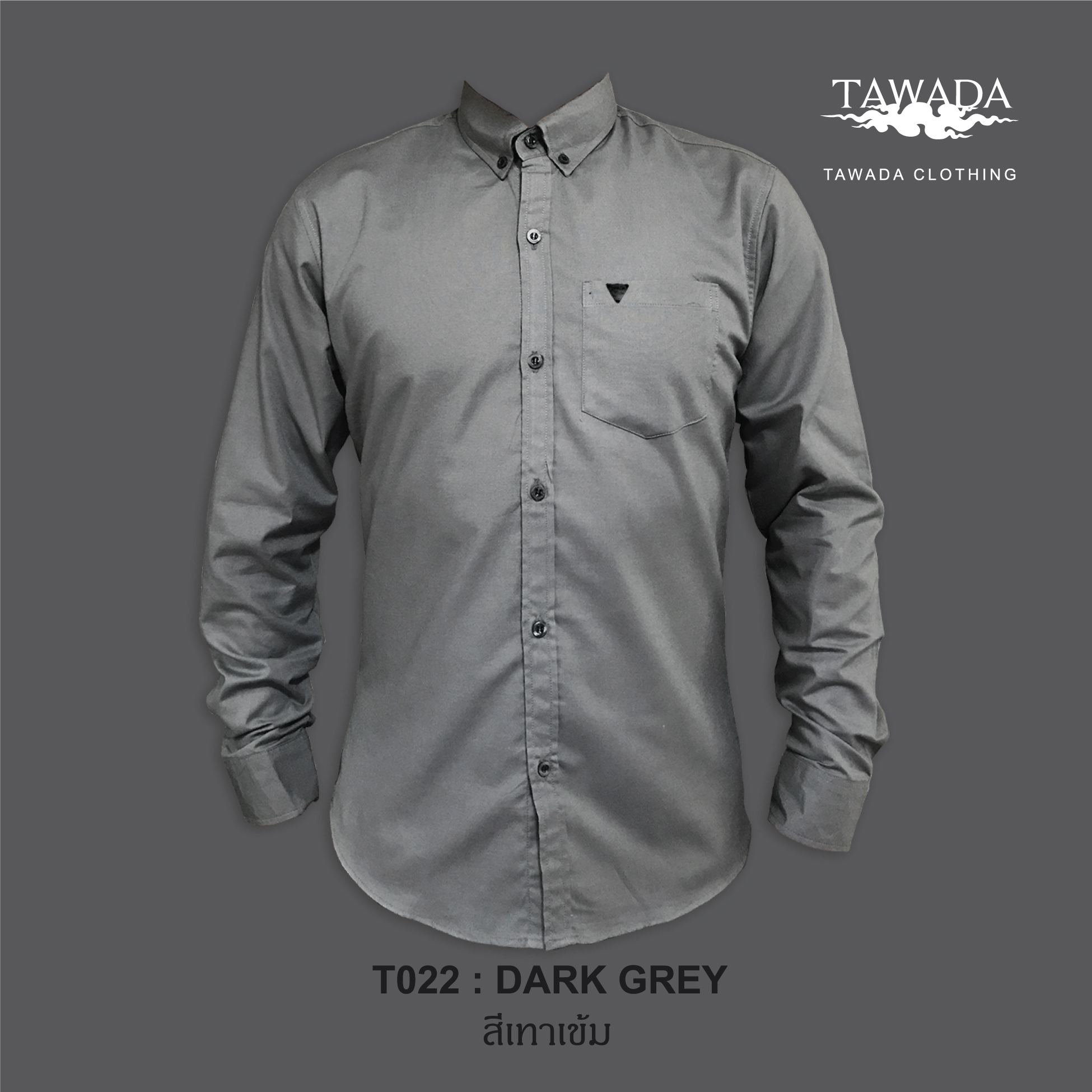 T022 สีเทาเข้ม STANDARD SLIM-FIT