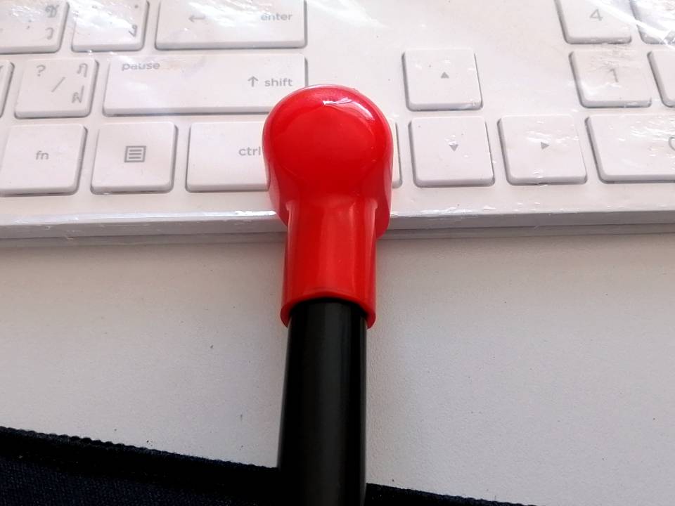 5 คู่ ยางหุ้มขั้วแบตโซล่าเซล ยาว 40 x สวม 20 x รูสาย 12 mm แดง-ดำ