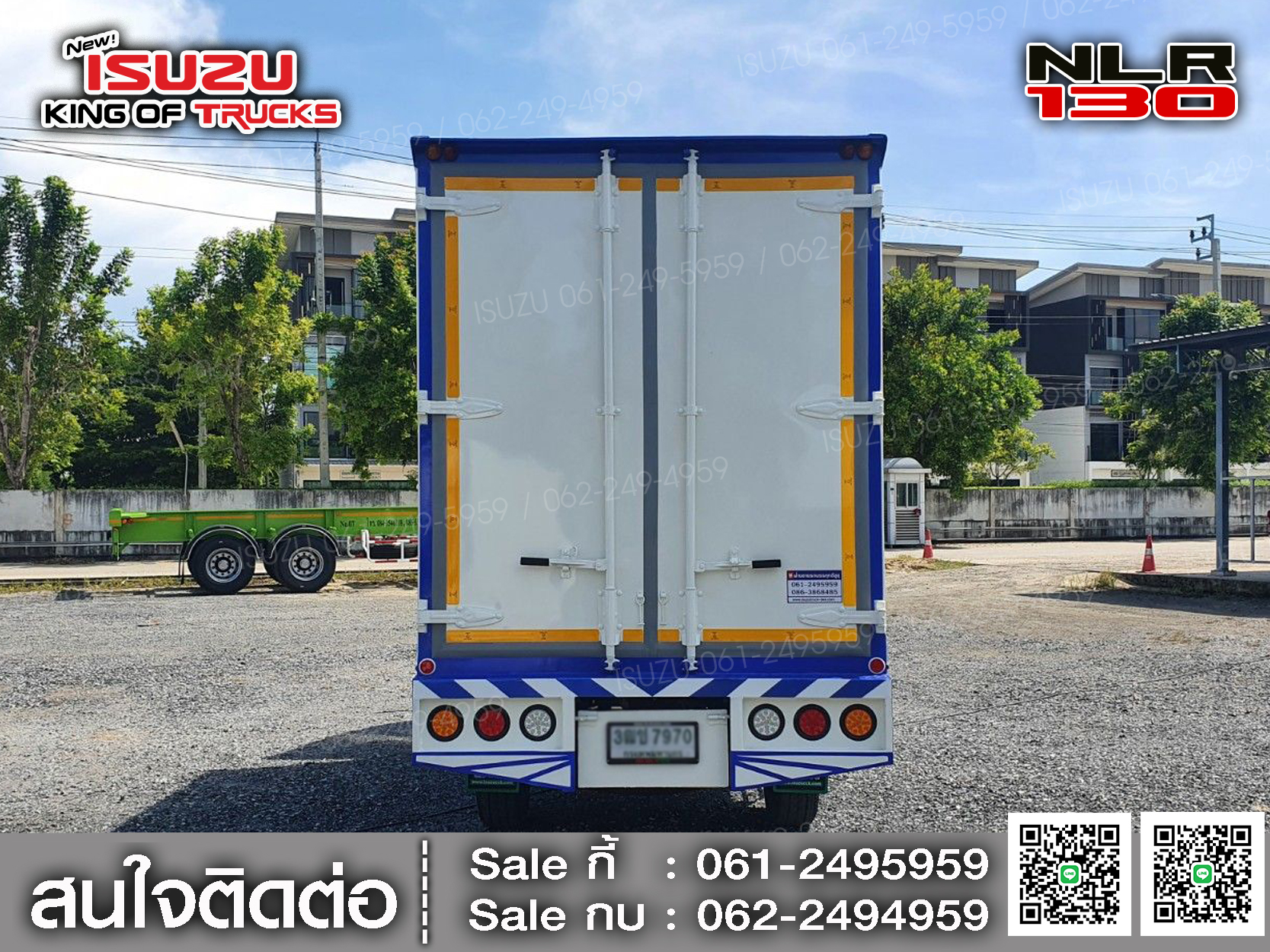 รถบรรทุกอีซูซุ 4 ล้อ ไม่ติดเวลา ISUZU NLR130 ตู้แห้ง2บานทำสี EURO3