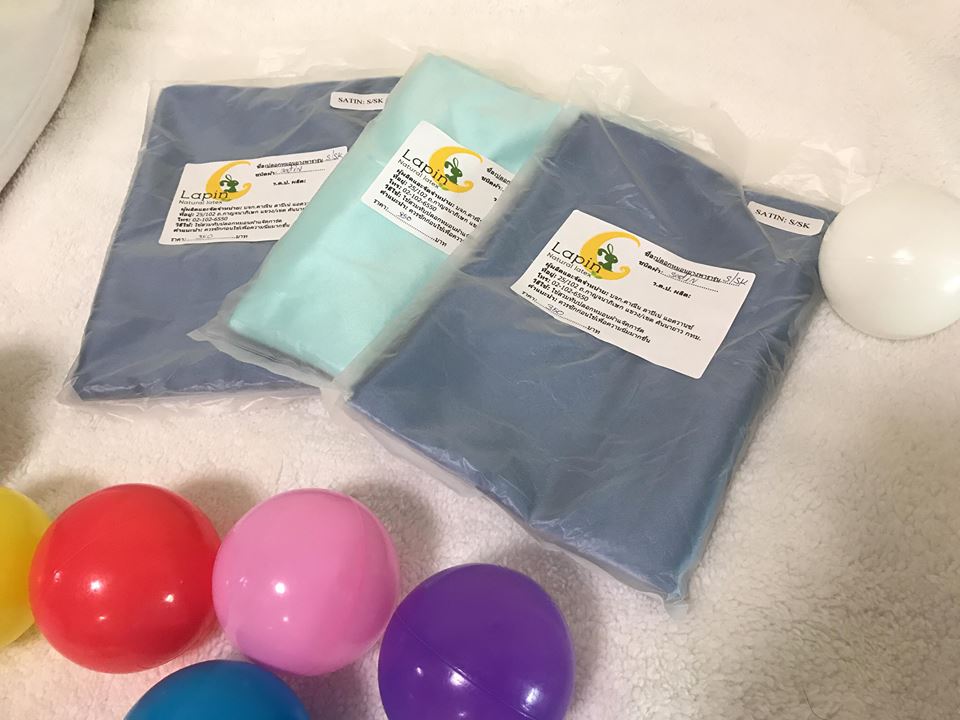 หมอนยางพารา3+ปลอกซาติน3(Pro05)*รุ่นธรรมดาสีขาว*