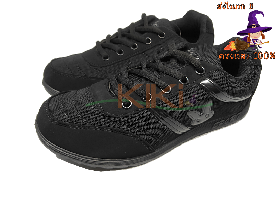 KiKi Shoes - ผ้าใบสีดำล้วน ผ้าใบผู้หญิง แบบใหม่ลายกระต่าย สวย สบาย ในทุกสถานการณ์ จะเที่ยวหรือทำงานก็ตอบโจทย์ กระต่าย