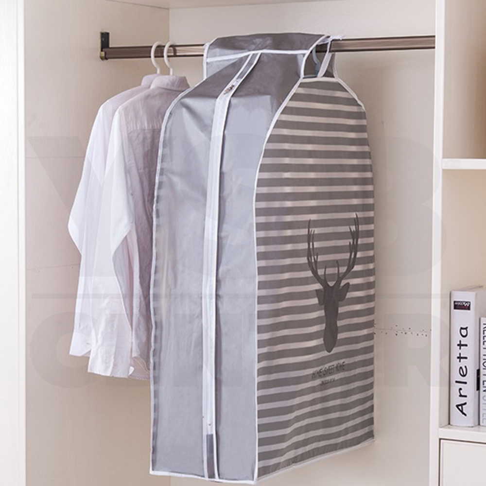 CASSA ถุงคลุมเสื้อ พลาสติกคลุมเสื้อ ถุงคลุมสูท ถุงคลุมเสื้อกันฝุ่น พิมพ์ลาย ขนาด 60 X 90 X 60 cm.