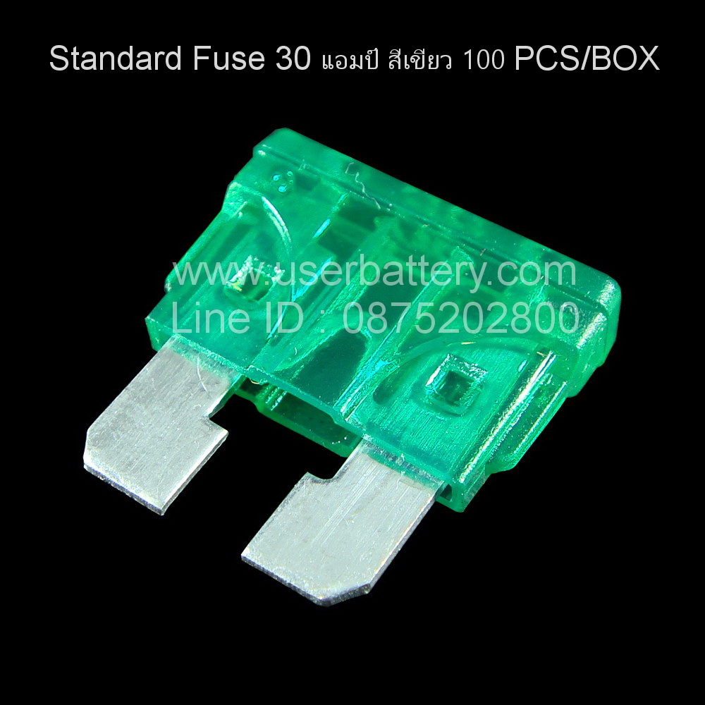 Standard Fuse 30 แอมป์ สีเขียว 100 PCS/BOX