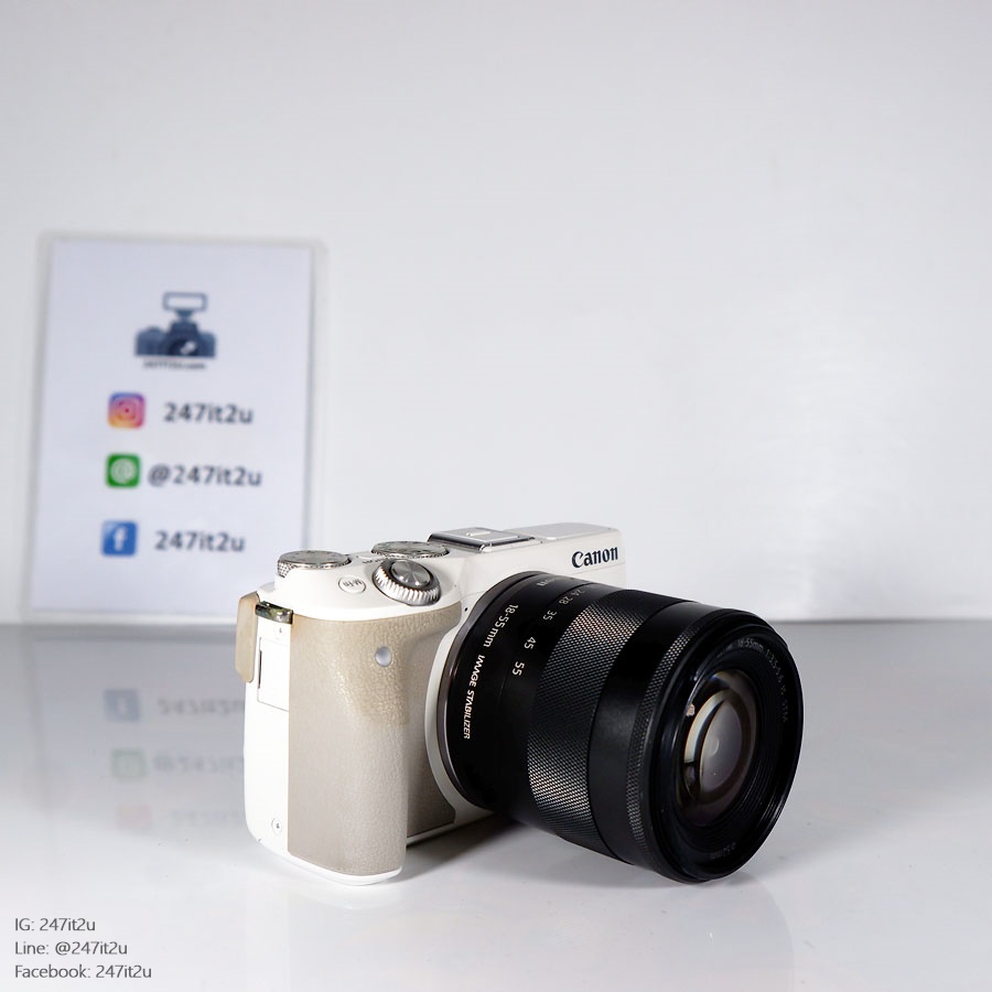 ขายกล้อง Canon EOS M3 + เลนส์18-55mm f3.5-5.6 is STM สีขาว