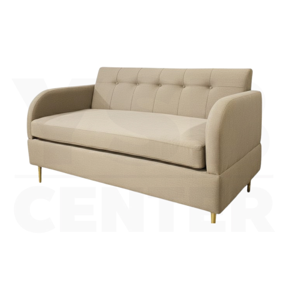 โซฟา เก้าอี้โซฟา เบาะกำมะหยี่ ขาสีทอง ขนาด 150 cm แถมฟรีหมอน YL0474 - YL0479
