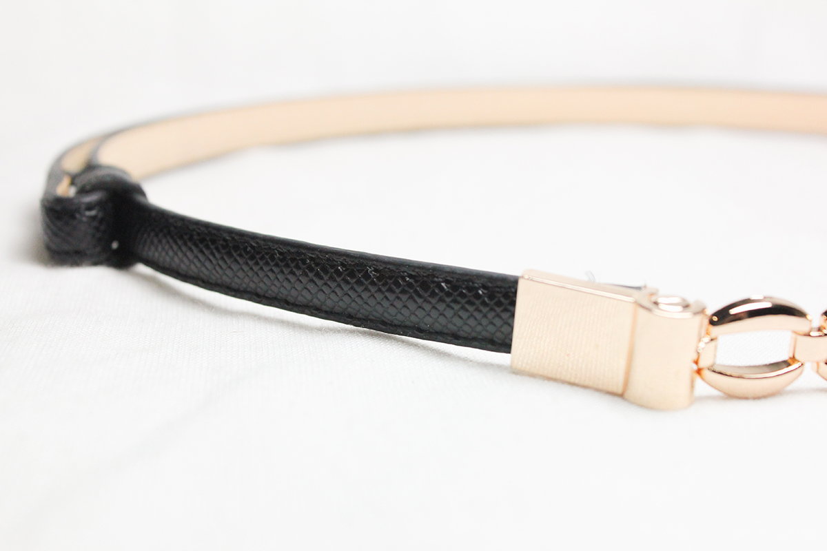 เข็มขัดปรับรอบเอวได้ รูปหัววงรีสวยๆสีทอง