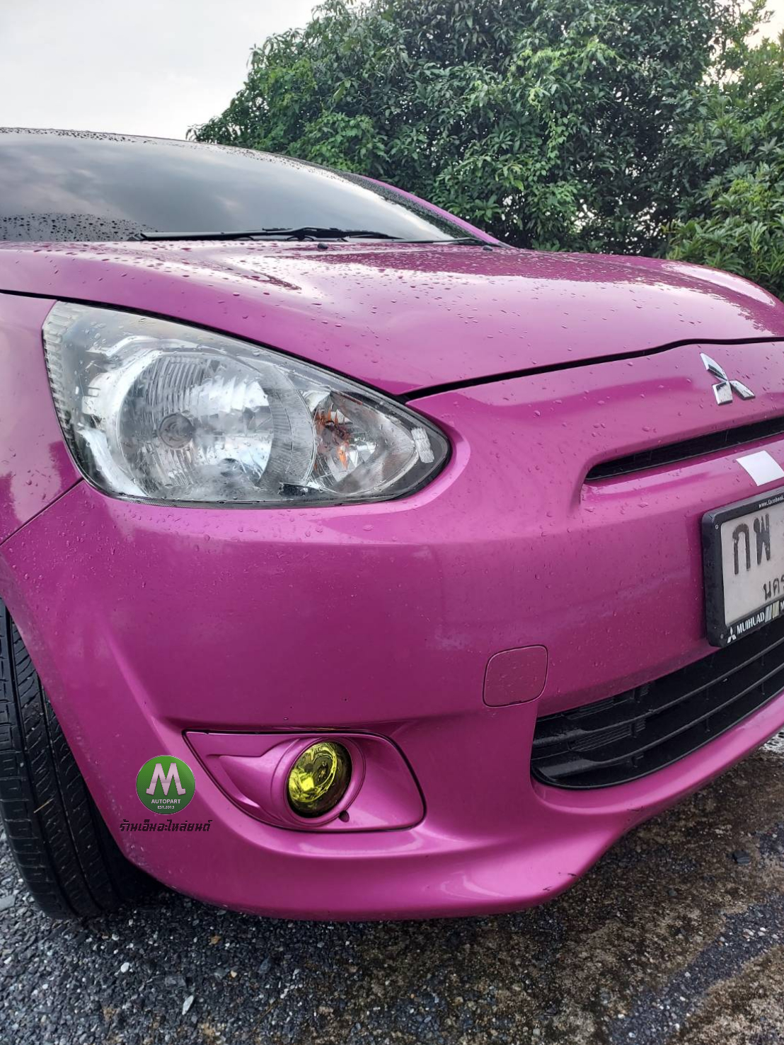 ไฟตัดหมอกมิราจ มิตซูบิชิ โคมเหลือง ไฟสปอร์ตไลท์ MITSUBISHI MIRAGE 2012 2013 2014 2015