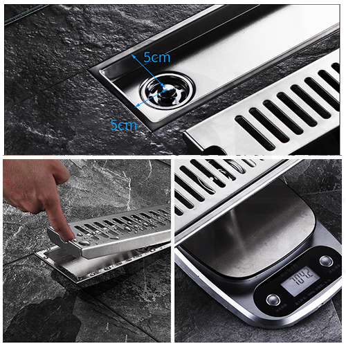 รางระบายน้ำ ตะแกรงระบายน้ำ สแตนเลส304 กันกลิ่น กันแมลง 120cm CL0173 - CL0178