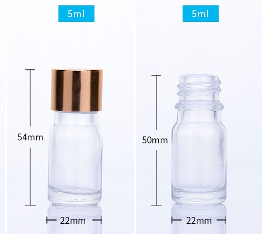 5ml ขวดแก้วใส