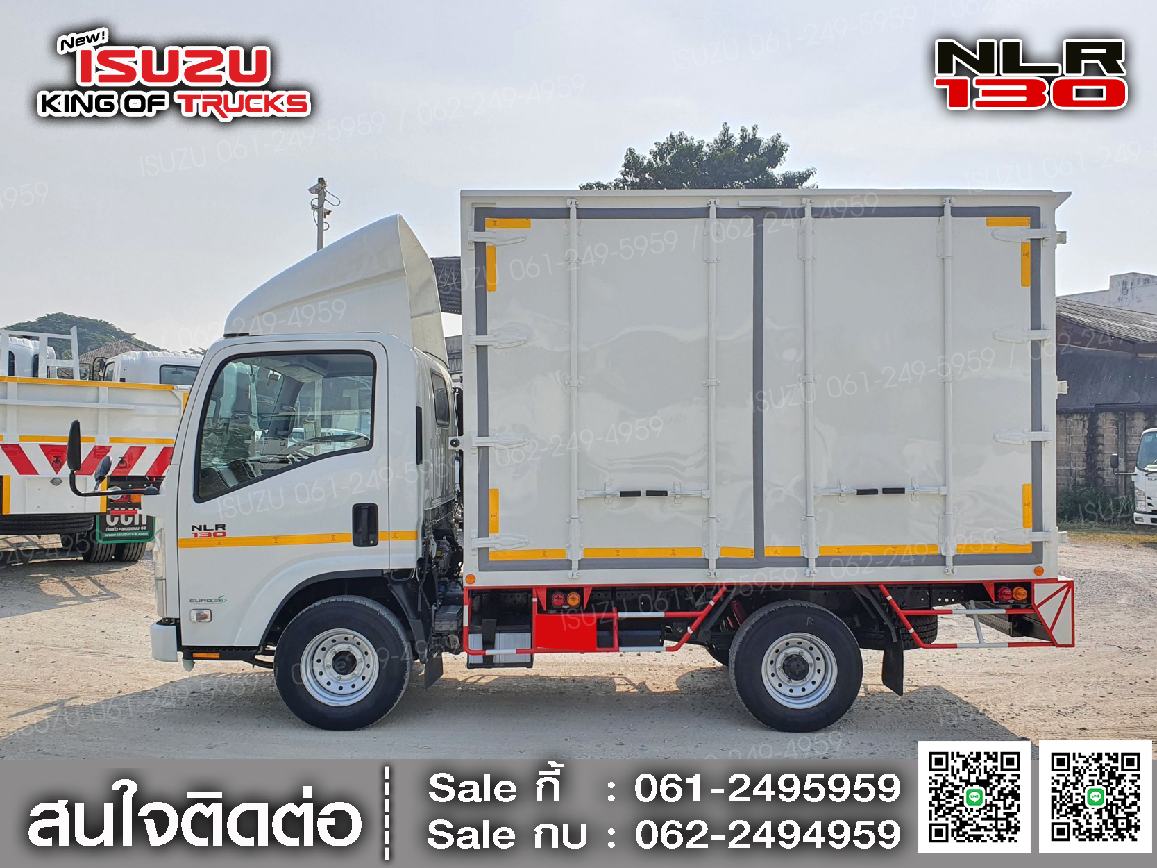 รถบรรทุกอีซูซุ 4 ล้อ ไม่ติดเวลา ISUZU NLR130 ตู้แห้ง6บาน EURO3