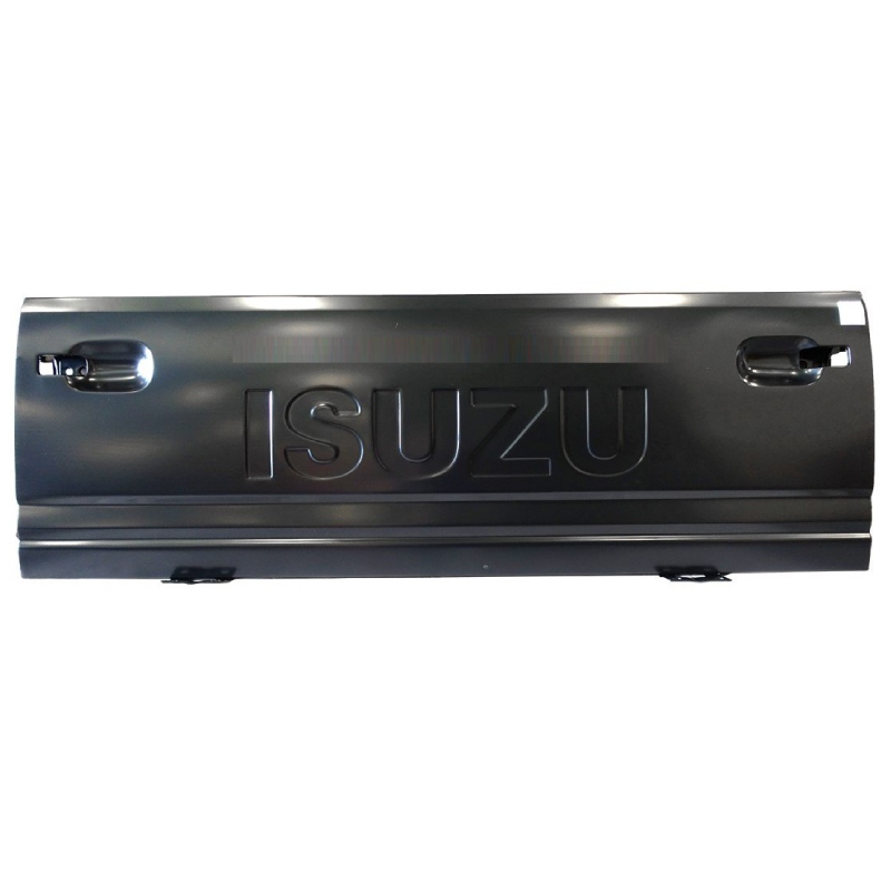 ฝาท้าย ISUZU TFR(มังกร) รุ่นเปิดข้าง ตัวหนังสือใหญ่ เหล็กดำ(หนาเทียบแท้ งานไม่ทำสี) ปี1987-1995 -กรุณาเลือกแบบ-