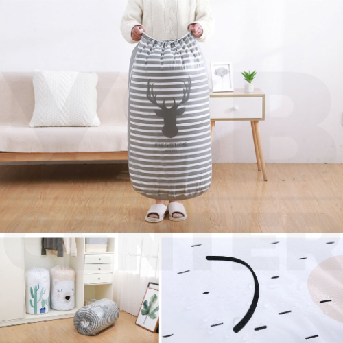 CASSA Set 2 ชิ้น ถุงเก็บผ้าอเนกประสงค์ เก็บผ้าห่ม ผ้านวม เสื้อผ้า ตุ๊กตา