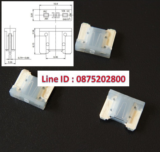 ฟิวส์เสียบ วีโก้ 2 แอมป์ Vigo Micro Fuse 2 A.