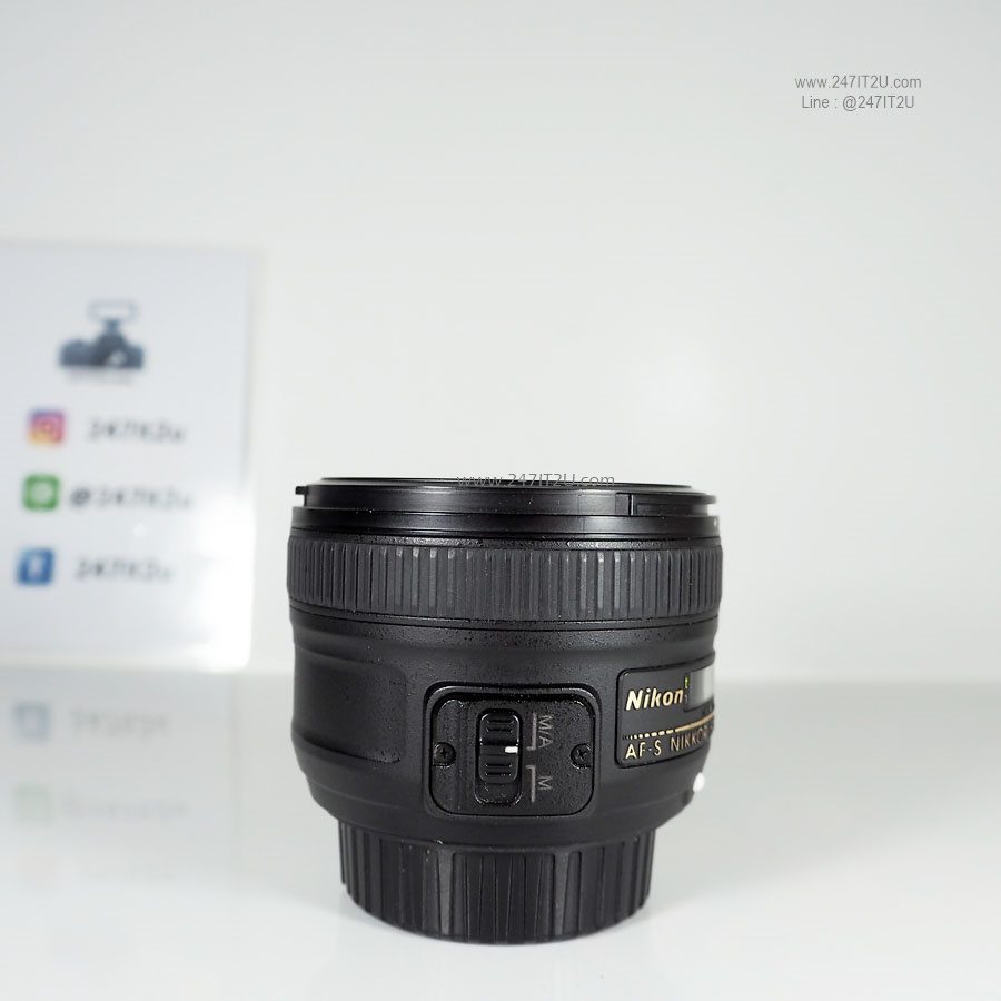 ขายเลนส์ Nikon 50mm f 1.8G มีกล่อง เครื่องศูนย์ สีดำ