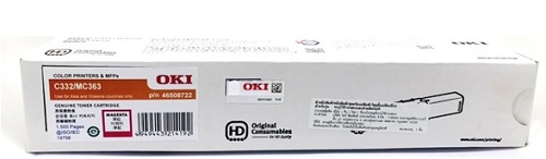 ตลับหมึกโทนเนอร์ สีแดง OKI 46508722 TN C332-M